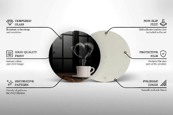 Tocător de bucătărie Inimă de ceașcă de cafea