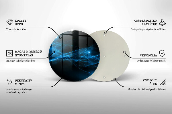 Tocător de bucătărie Fum albastru abstract