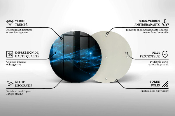 Tocător de bucătărie Fum albastru abstract