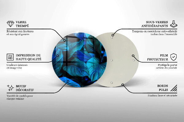 Tocător de bucătărie Frunzele vegetației junglei