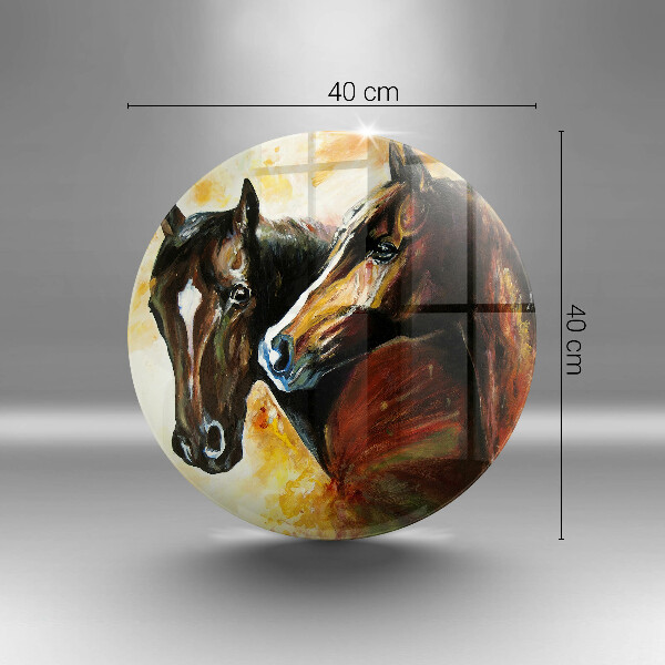 Tocător din sticlă Animale cai