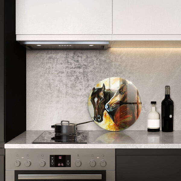 Tocător din sticlă Animale cai