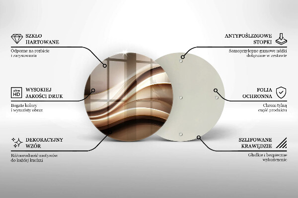Tocător de bucătărie Abstracție linii blânde