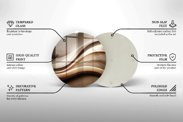 Tocător de bucătărie Abstracție linii blânde