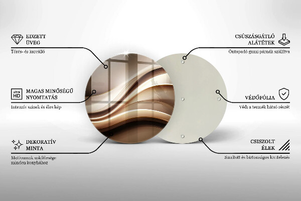 Tocător de bucătărie Abstracție linii blânde