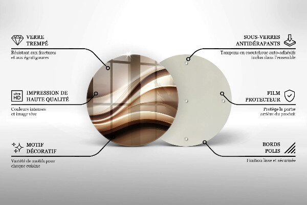 Tocător de bucătărie Abstracție linii blânde