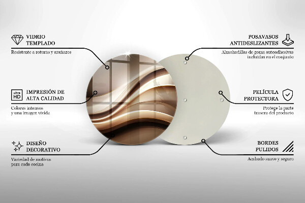 Tocător de bucătărie Abstracție linii blânde