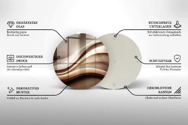 Tocător de bucătărie Abstracție linii blânde