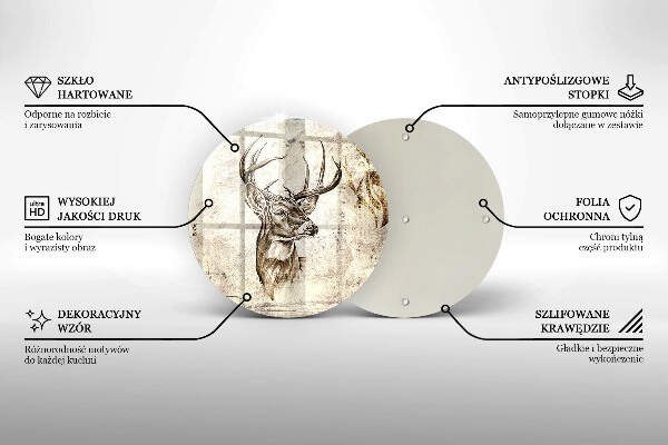 Tocător de bucătărie Ilustrație de animale de cerb