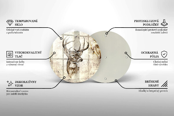 Tocător de bucătărie Ilustrație de animale de cerb