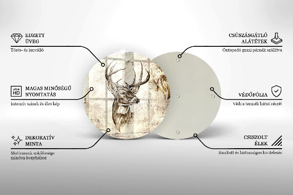 Tocător de bucătărie Ilustrație de animale de cerb