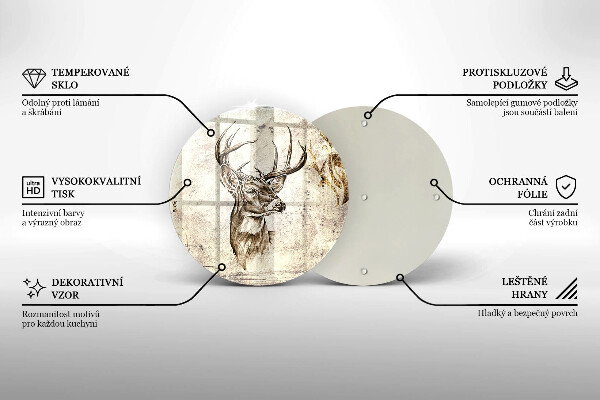 Tocător de bucătărie Ilustrație de animale de cerb