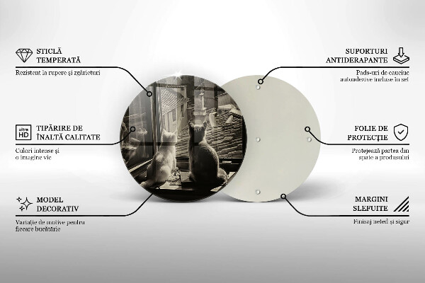 Tocător de bucătărie Orașul pisicilor și fereastra