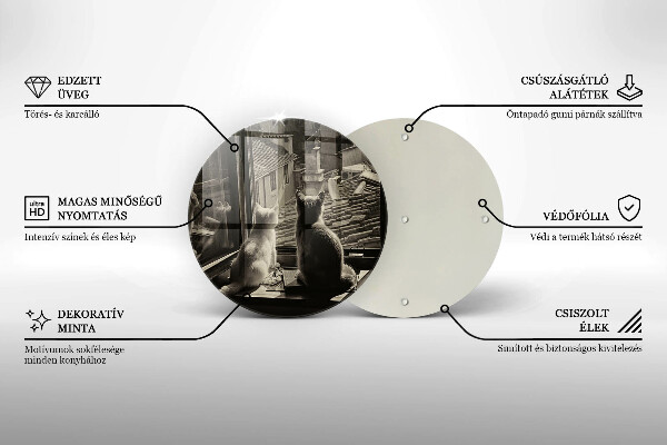 Tocător de bucătărie Orașul pisicilor și fereastra