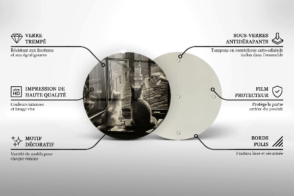 Tocător de bucătărie Orașul pisicilor și fereastra