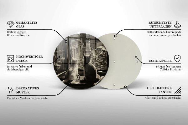 Tocător de bucătărie Orașul pisicilor și fereastra