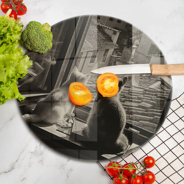 Tocător de bucătărie Orașul pisicilor și fereastra