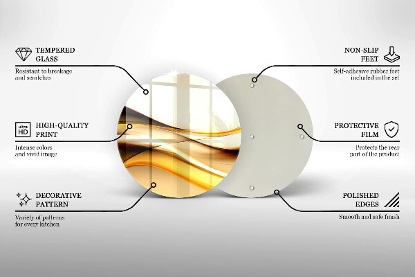 Tocător de bucătărie Linii de fum abstracte