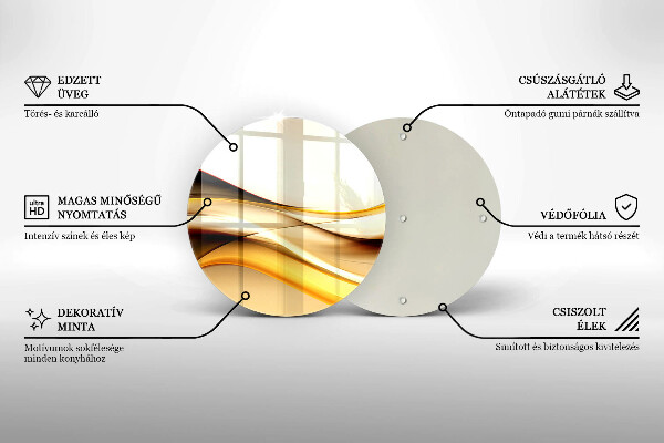 Tocător de bucătărie Linii de fum abstracte