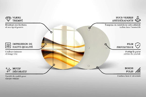 Tocător de bucătărie Linii de fum abstracte