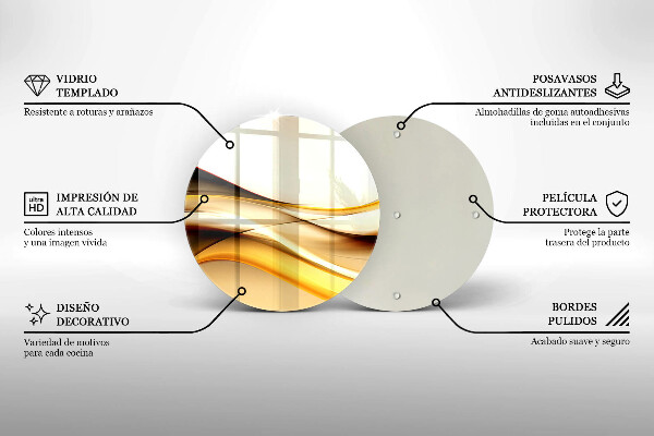 Tocător de bucătărie Linii de fum abstracte