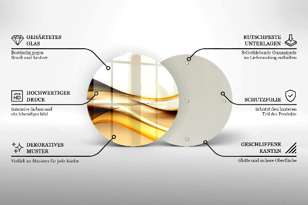 Tocător de bucătărie Linii de fum abstracte
