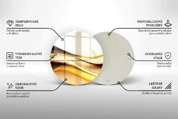 Tocător de bucătărie Linii de fum abstracte