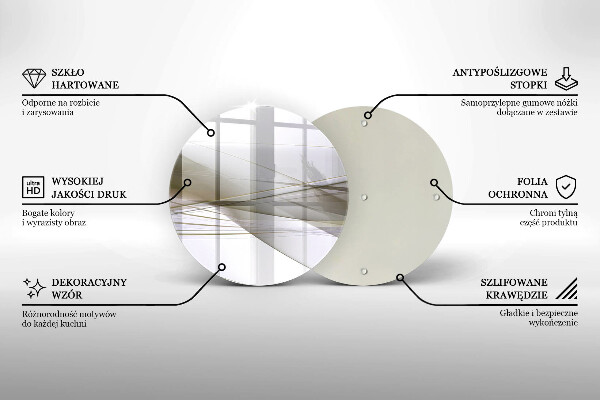 Tocător de bucătărie Design cu linii abstracte