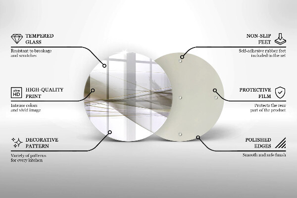 Tocător de bucătărie Design cu linii abstracte