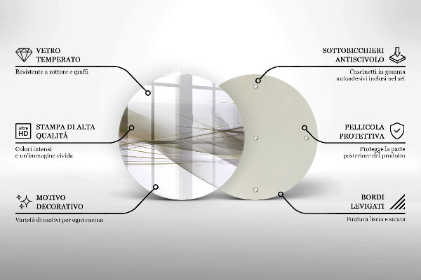 Tocător de bucătărie Design cu linii abstracte