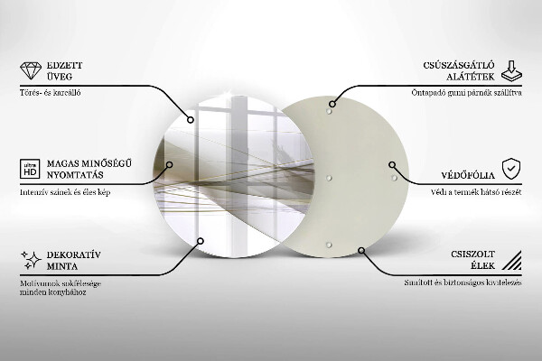 Tocător de bucătărie Design cu linii abstracte