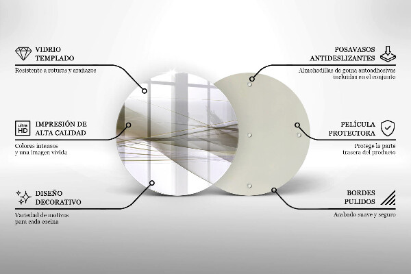 Tocător de bucătărie Design cu linii abstracte