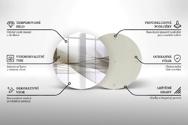Tocător de bucătărie Design cu linii abstracte
