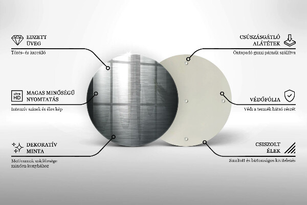 Tocător de bucătărie Textura metalică