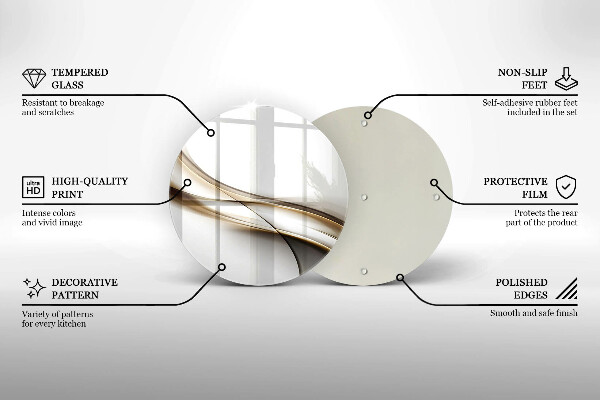 Tocător de bucătărie Abstracția liniilor moi