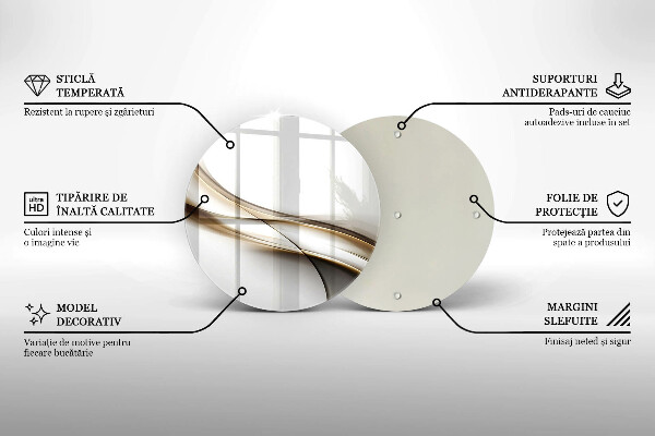 Tocător de bucătărie Abstracția liniilor moi