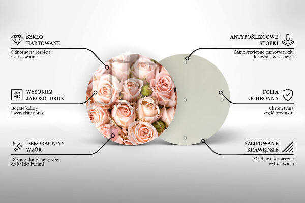 Tocător de bucătărie Buchet de trandafiri delicati