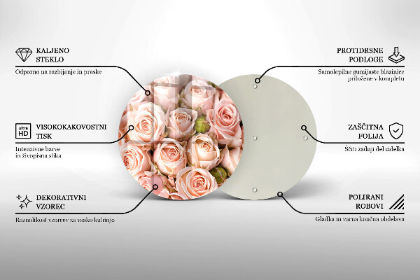 Tocător de bucătărie Buchet de trandafiri delicati