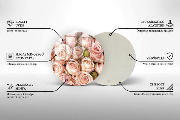 Tocător de bucătărie Buchet de trandafiri delicati