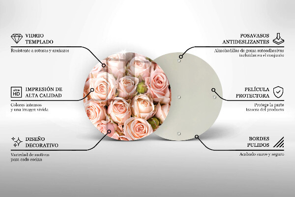 Tocător de bucătărie Buchet de trandafiri delicati