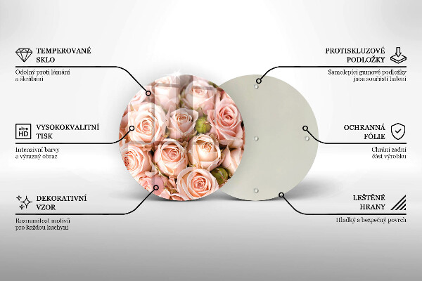 Tocător de bucătărie Buchet de trandafiri delicati