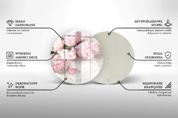 Tocător de bucătărie Flori delicate de trandafiri