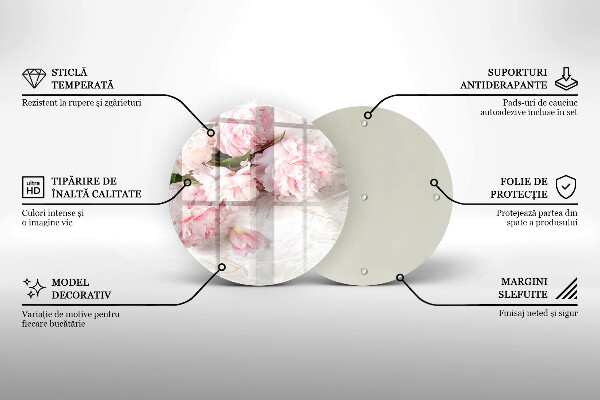 Tocător de bucătărie Flori delicate de trandafiri
