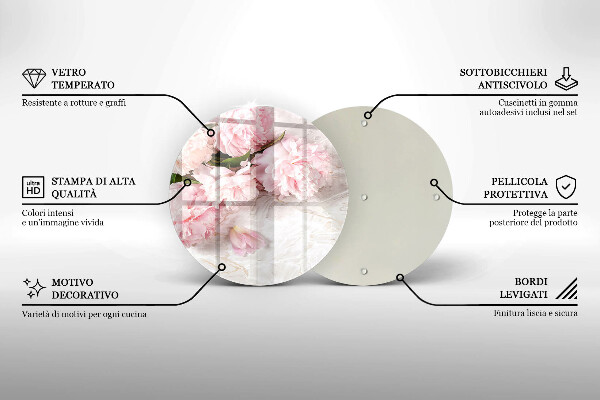 Tocător de bucătărie Flori delicate de trandafiri