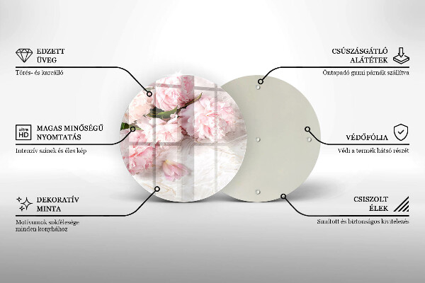 Tocător de bucătărie Flori delicate de trandafiri