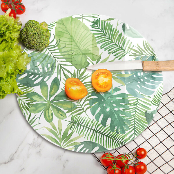 Tocător de bucătărie Acuarelă frunze boho