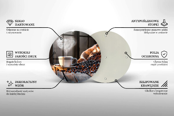 Tocător de bucătărie ceașcă de cafea și inimă