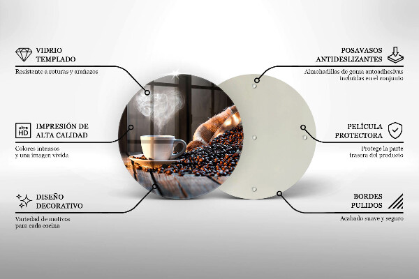 Tocător de bucătărie ceașcă de cafea și inimă