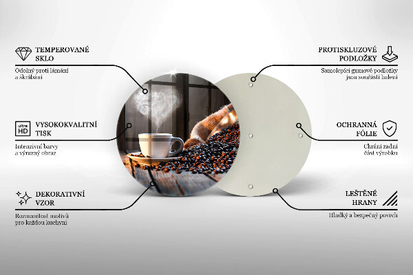 Tocător de bucătărie ceașcă de cafea și inimă