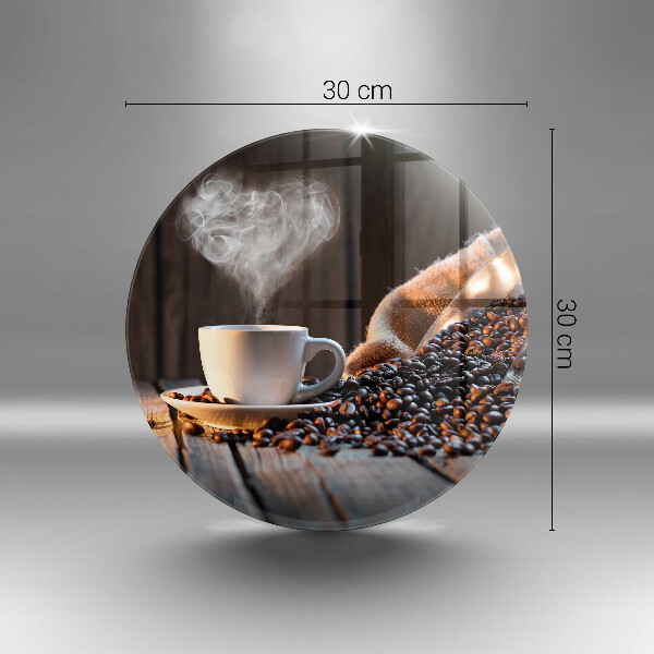 Tocător de bucătărie ceașcă de cafea și inimă